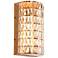 Rosgloy 1-Light Gold Crystal LED Wall Sconces