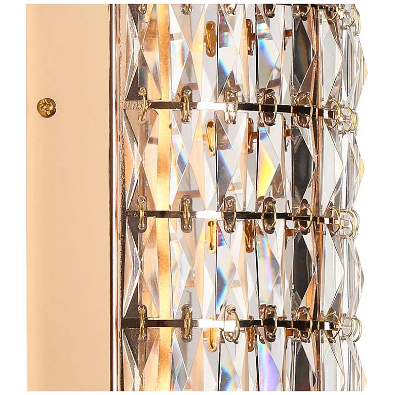 Image 4 Rosgloy 1-Light Gold Crystal LED Wall Sconces more views