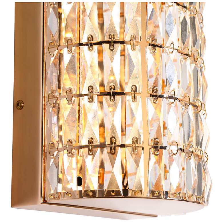 Image 6 Rosgloy 1-Light Gold Crystal LED Wall Sconces more views