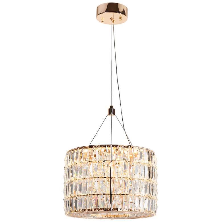 Image 1 Rosgloy 1-Light Gold Crystal Mini LED Chandelier