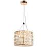 1_Rosgloy 1-Light Gold Crystal Mini LED Chandelier