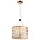 Rosgloy 1-Light Gold Crystal Mini LED Chandelier