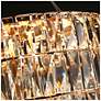 3_Rosgloy 1-Light Gold Crystal Mini LED Chandelier more views