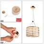 6_Rosgloy 1-Light Gold Crystal Mini LED Chandelier more views