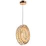 1_Rosgloy 1-Light Gold Crystal Mini LED Chandelier
