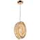 Rosgloy 1-Light Gold Crystal Mini LED Chandelier