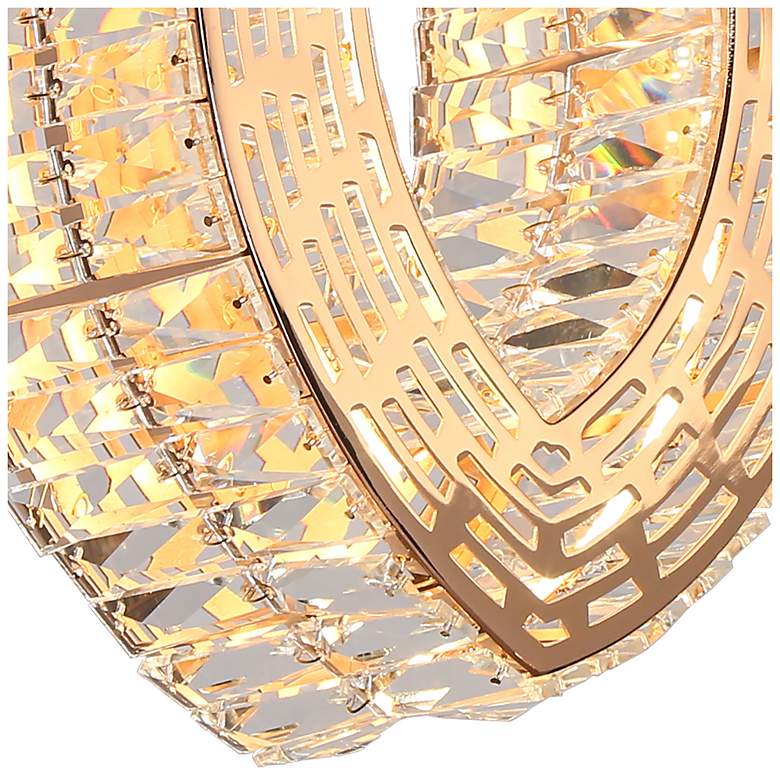 Image 3 Rosgloy 1-Light Gold Crystal Mini LED Chandelier more views