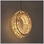 5_Rosgloy 1-Light Gold Crystal Mini LED Chandelier more views
