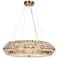 Rosgloy 10-Light Gold Crystal Drum Chandelier