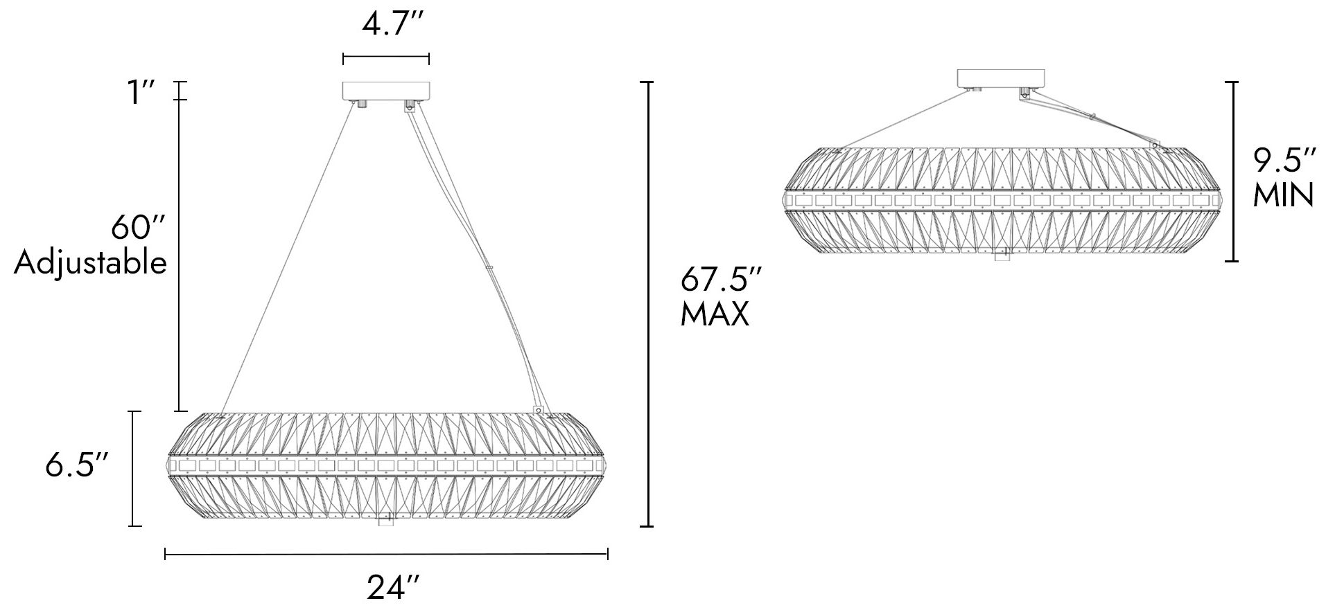 Thumbnail2 of Rosgloy 10-Light Gold Crystal Drum Chandelier more views