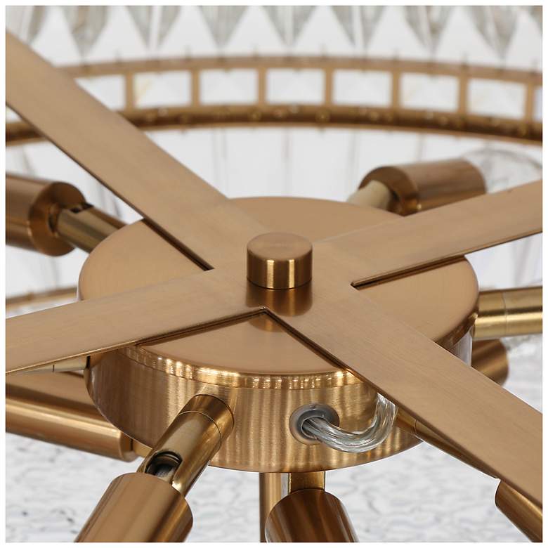 Image 3 Rosgloy 10-Light Gold Crystal Drum Chandelier more views