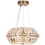 1_Rosgloy 10-Light Gold Crystal Mini Drum Chandelier