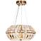 Rosgloy 10-Light Gold Crystal Mini Drum Chandelier