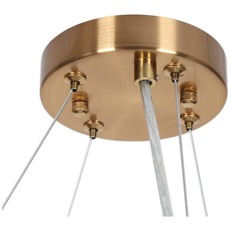 Image 4 Rosgloy 10-Light Gold Crystal Mini Drum Chandelier more views