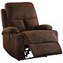 Rosia Chocolate Brown Velvet Adjustable Recliner with Cup Holders