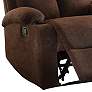 Rosia Chocolate Brown Velvet Adjustable Recliner with Cup Holders