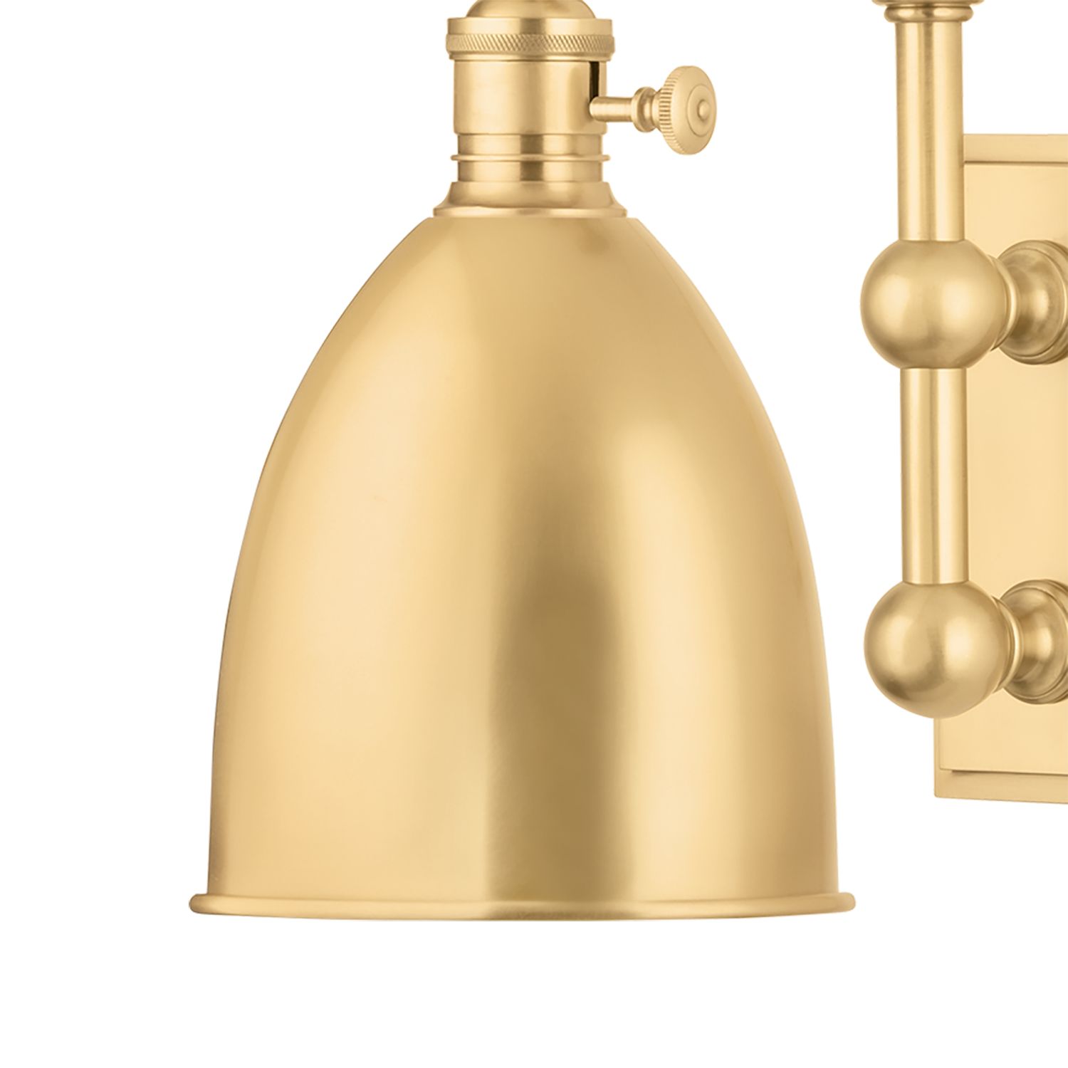 Image 2 Roslyn 1 Light Wall Sconce Aged Brass more views