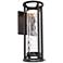 Roslyn 19"H x 7"W 1-Light Outdoor Wall Light in Black