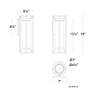3_Roslyn 19"H x 7"W 1-Light Outdoor Wall Light in Black more views