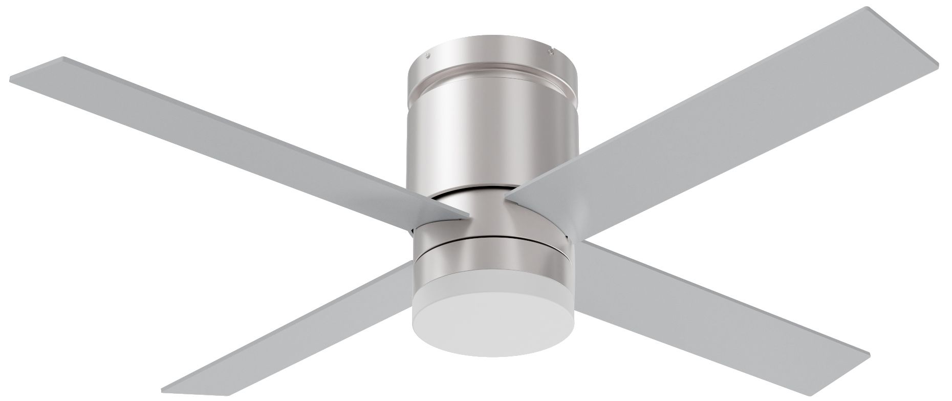 Ross 52" Wide 4-Blade Satin Nickel Remot