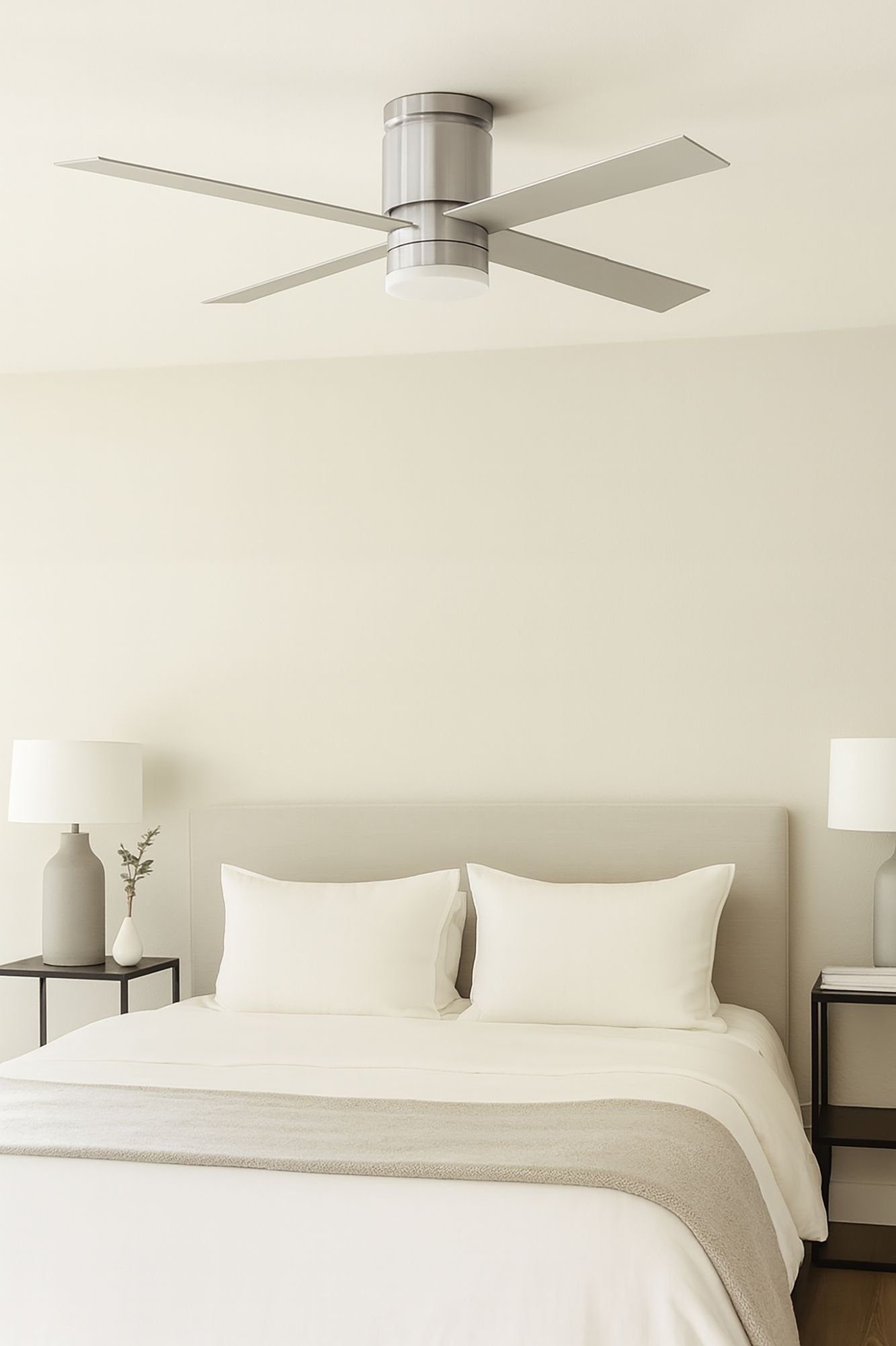 Image 5 Ross 52" Wide 4-Blade Satin Nickel Wall Control LED Ceiling Fan more views