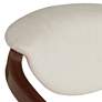 Thumbnail4 of Rossa 26 1/2" High Ivory Fabric and Walnut Modern Swivel Counter Stool more views