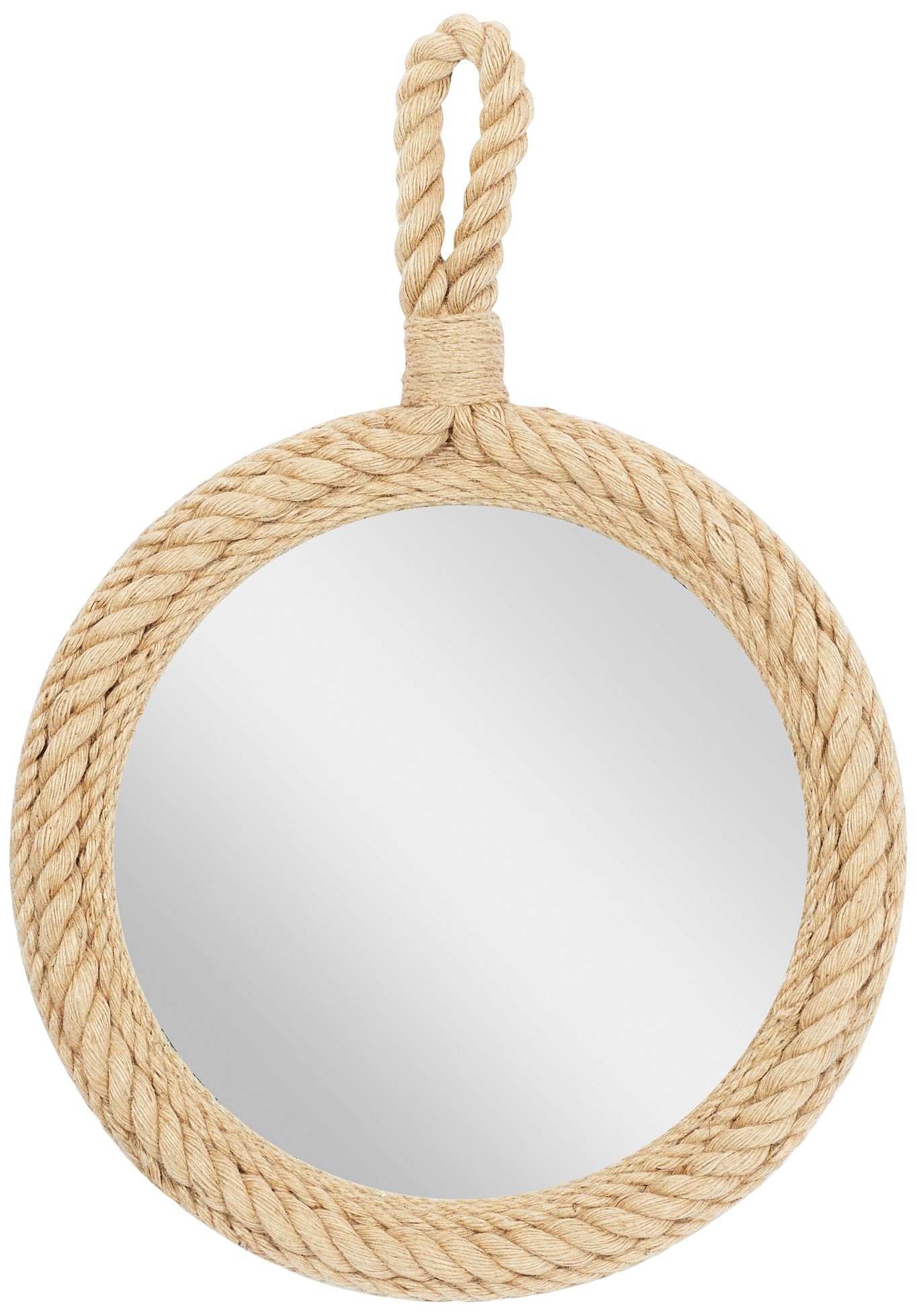 Image 2 Rosse Matte Brown Rope 23" Round Wall Mirror