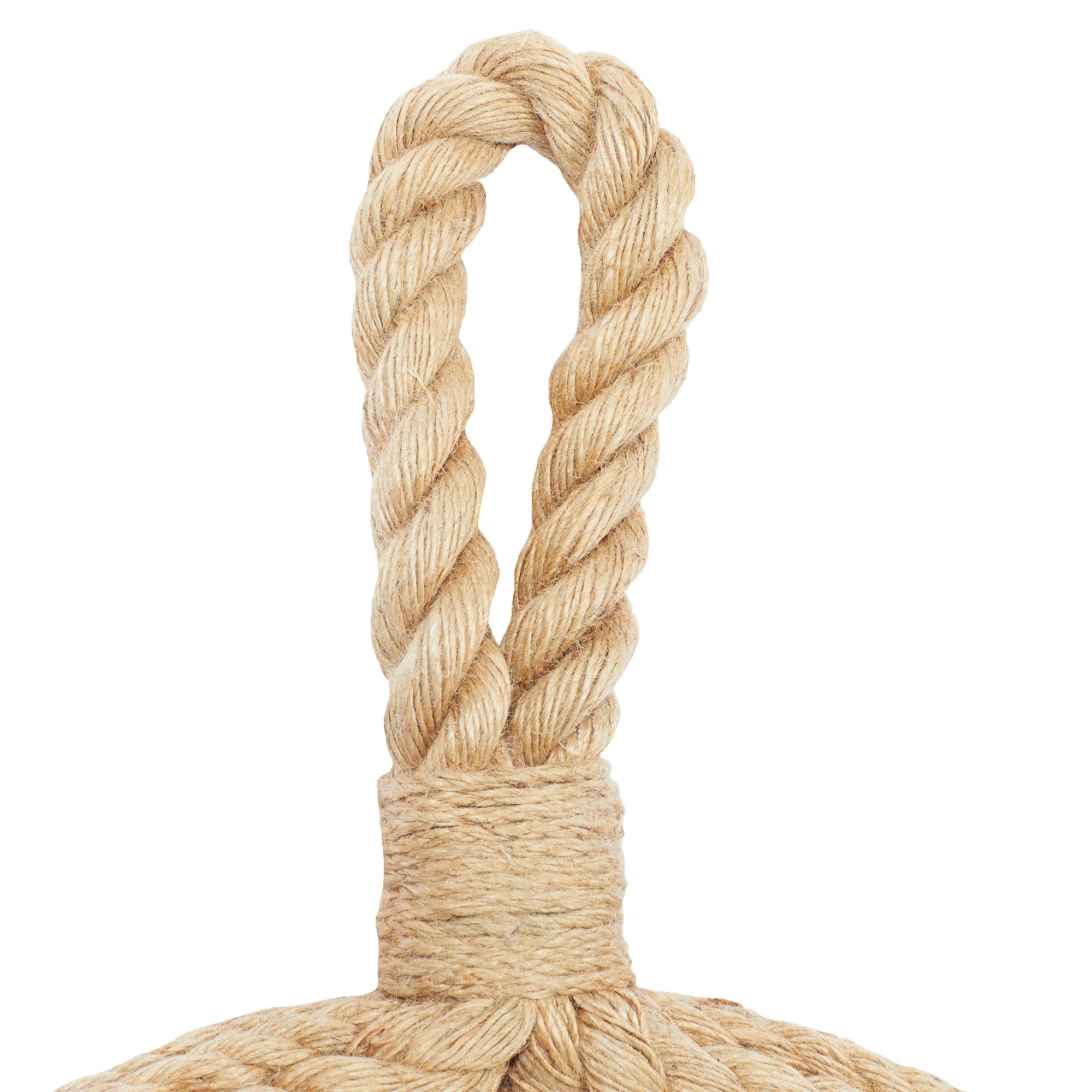 Image 3 Rosse Matte Brown Rope 23" Round Wall Mirror more views