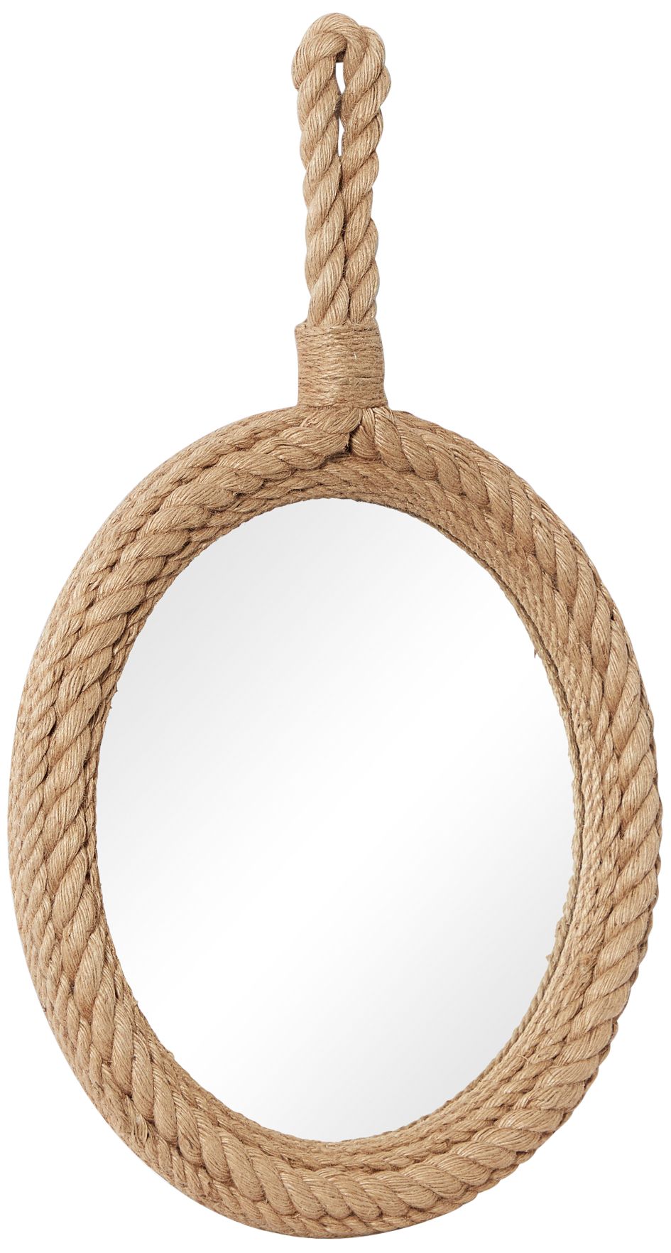 Image 6 Rosse Matte Brown Rope 23" Round Wall Mirror more views