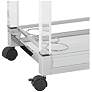Rossi 32 3/4" Wide Clear Acrylic and Chrome Rolling Serving Bar Cart in scene