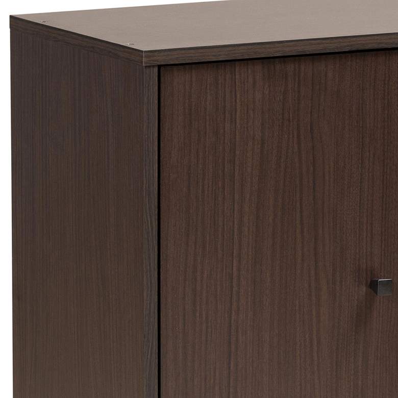 Image 2 Rossin 23 1/2"W 2-Door Dark Brown Open Bottom Shoe Cabinet more views