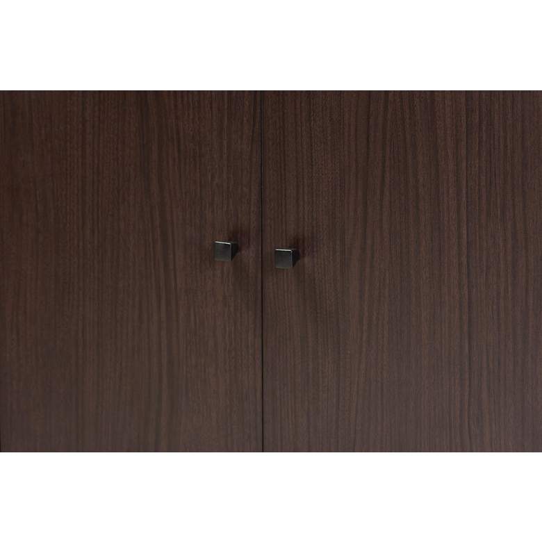 Image 4 Rossin 23 1/2"W 2-Door Dark Brown Open Bottom Shoe Cabinet more views
