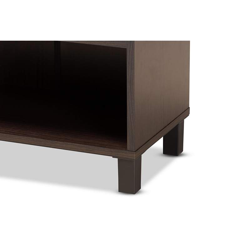 Image 5 Rossin 23 1/2"W 2-Door Dark Brown Open Bottom Shoe Cabinet more views