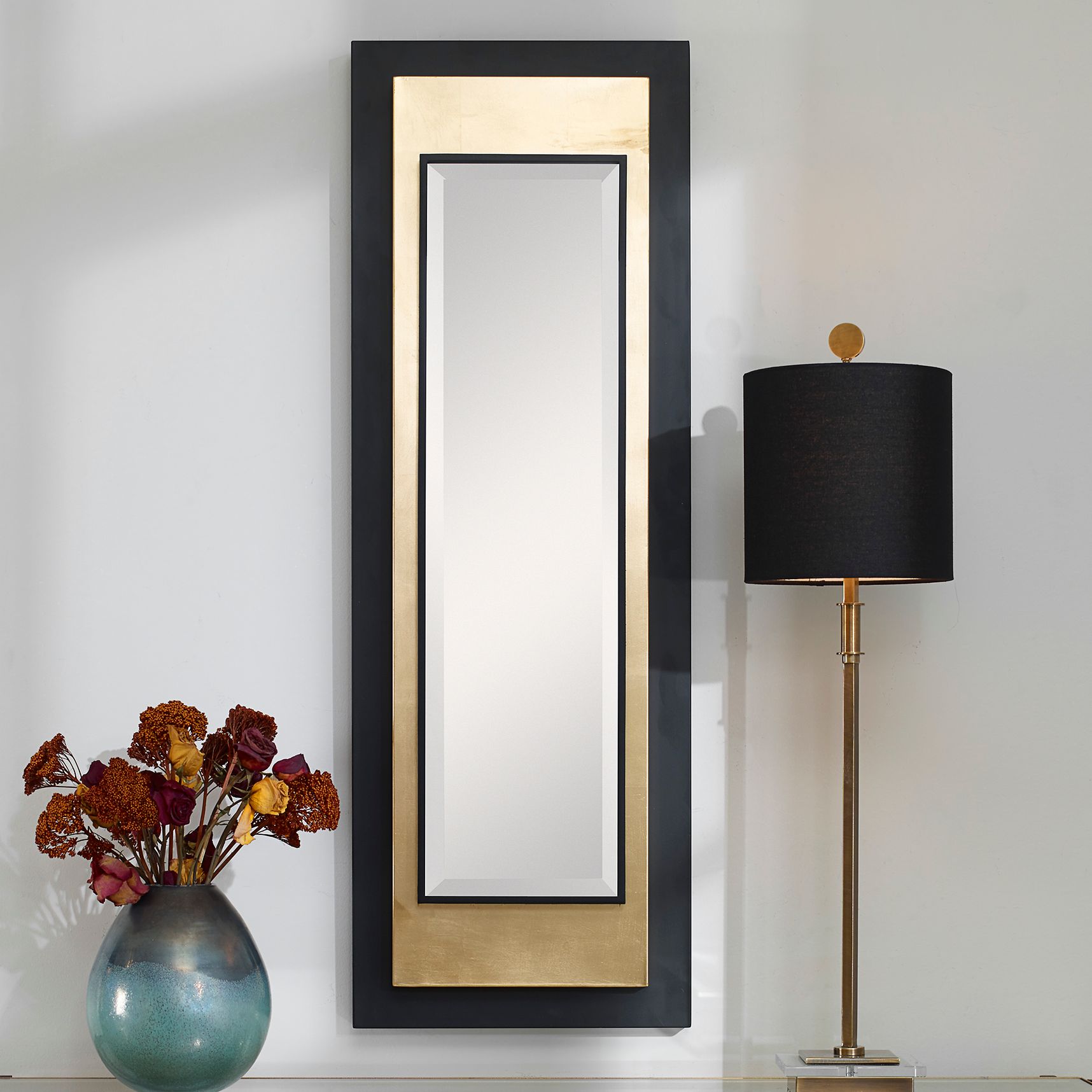 gold wall mirror rectangle