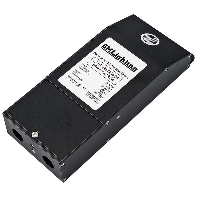 Image 1 Roswell 2.67" Wide Black 24VDC 96W LED Dimmable Power Supply