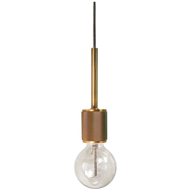 Image 1 Roswell 2" Wide Aged Brass Mini Pendant
