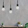 2_Roswell 2" Wide Small Matte Black Pendant more views