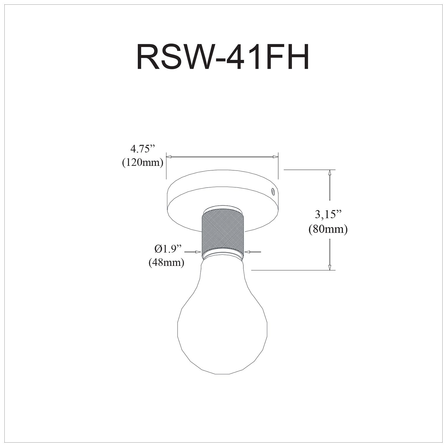 Image 5 Roswell 4.75" Wide Small Matte Black Flush Mount more views