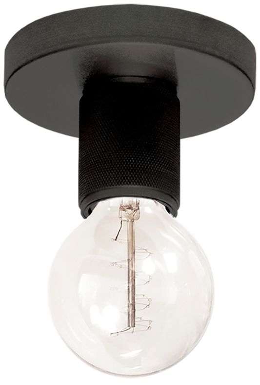 Image 2 Roswell 4.75" Wide Small Matte Black Flush Mount more views