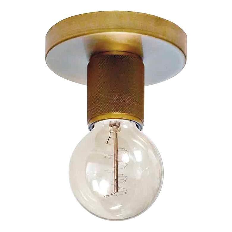 Image 1 Roswell 4 3/4" Wide Aged Brass Ceiling Light