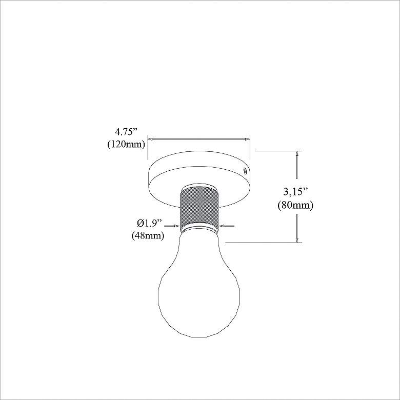 Image 3 Roswell 4 3/4" Wide Aged Brass Ceiling Light more views