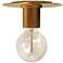 Roswell 8" Wide Aged Brass Ceiling Light