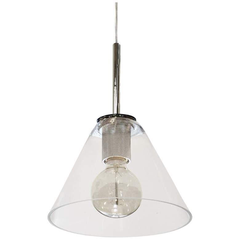 Image 1 Roswell 9" Wide Large Polished Chrome Pendant