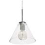 Roswell 9" Wide Large Satin Chrome Pendant