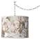 Rosy Blossoms 13 1/2" Wide Giclee Glow Plug-In Swag Pendant