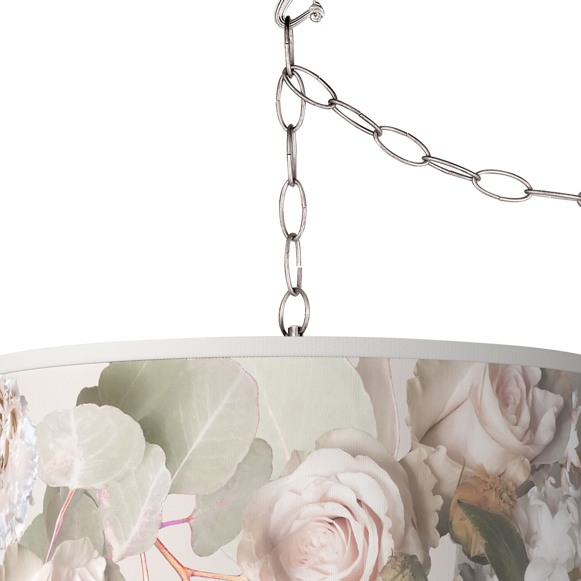 Image 2 Rosy Blossoms 13 1/2" Wide Giclee Glow Plug-In Swag Pendant more views