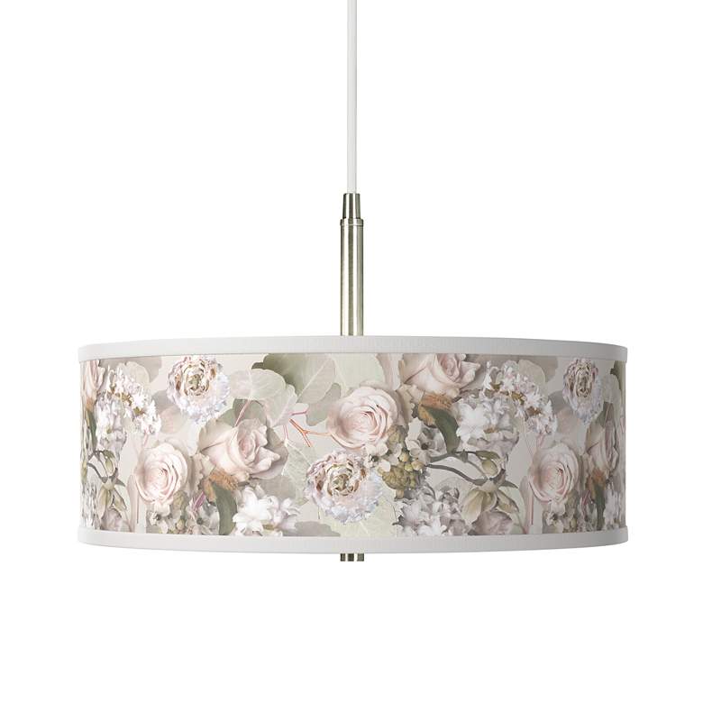 Image 1 Rosy Blossoms 16 inch Wide Giclee Pendant Chandelier