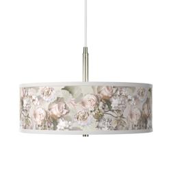 Rosy Blossoms 16&quot; Wide Giclee Pendant Chandelier