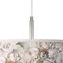 Rosy Blossoms 16" Wide Giclee Pendant Chandelier