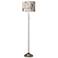 Rosy Blossoms Brushed Nickel Pull Chain Floor Lamp